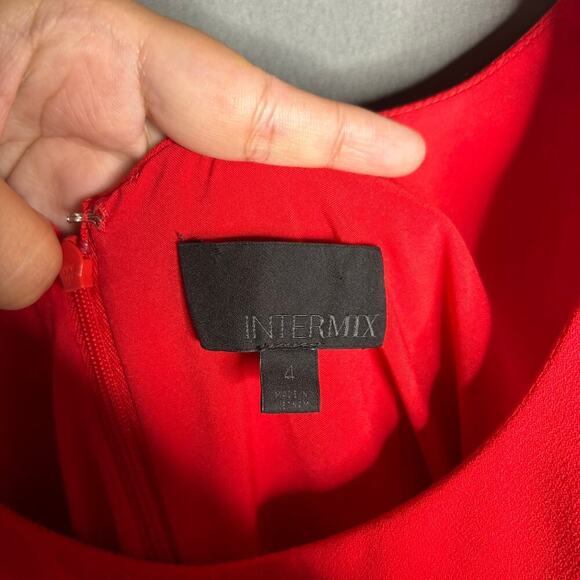 Intermix Gabrielle Ruffle Jumpsuit Red Size 4 - Picture 5 of 6